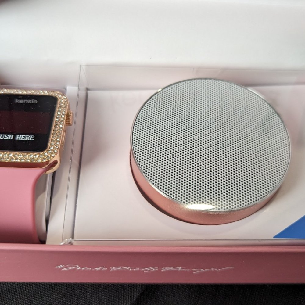 Kensie PINK Watch & Wireless Speaker Gift Set ( Gold ) NEW WITH TAGS - Picture 2 of 2
